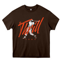 Chocolate Brown will clark   the thrill   san francisco baseball t shirt Heavy Core Tee - Craftify