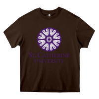 Chocolate Brown ST. CATHERINE UNIVERSITY Heavy Core Tee - Craftify