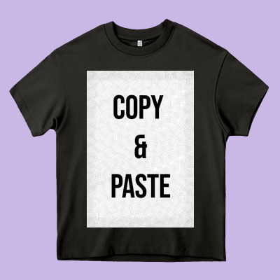 Copy Paste Heavy Core Tee Designed By Craftify