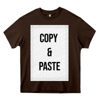 Chocolate Brown Copy Paste Heavy Core Tee - Craftify
