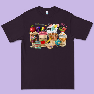 Teacher Coffee Cups Premium Tee Designed By Fadigitalartstudio