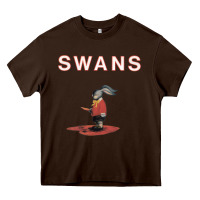 Chocolate Brown Swans Heavy Core Tee - Craftify
