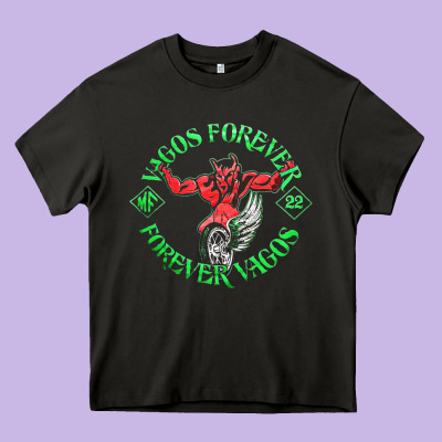 Vagos Mc Heavy Core Tee Designed By Craftify
