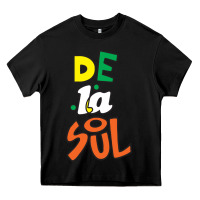 Black De La Soul Print Heavy Core Tee - Craftify