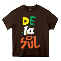 Chocolate Brown De La Soul Print Heavy Core Tee - Craftify