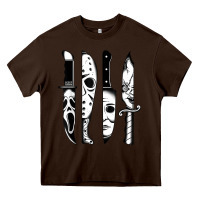 Chocolate Brown knives horror movie friday halloween horror goth evil t shirt Heavy Core Tee - InspiraDesign