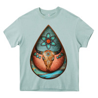 Arona teardrop tooled leather bullskull earrings Heavy Core Tee - Jasminsmagicworld