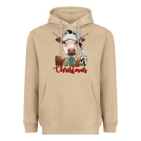 Mushroom merry christmas hereford cow Heavyweight Hoodie - RanaPortraitStore