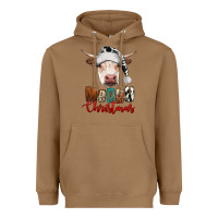 Toasted Coconut merry christmas hereford cow Heavyweight Hoodie - RanaPortraitStore