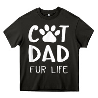 Funny Cat Dad Fathers Day Gift Shirt Fur Life Cat Tee Heavy Core Tee | Teevron