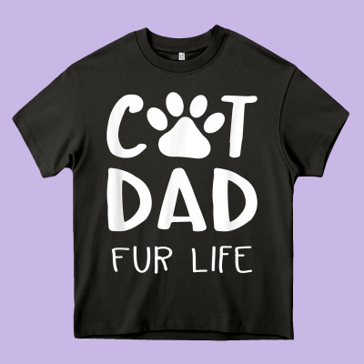 Funny Cat Dad Fathers Day Gift Shirt Fur Life Cat Tee Heavy Core Tee Designed By Inspiradesign
