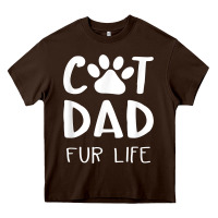 Chocolate Brown funny cat dad fathers day gift shirt fur life cat tee Heavy Core Tee - InspiraDesign