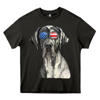 Asphalt great dane sunglasses american usa flag 4th of july fourth t shirt Heavy Core Tee - InspiraDesign