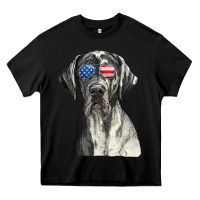 Black great dane sunglasses american usa flag 4th of july fourth t shirt Heavy Core Tee - InspiraDesign