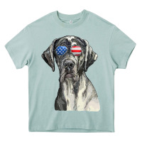 Arona great dane sunglasses american usa flag 4th of july fourth t shirt Heavy Core Tee - InspiraDesign