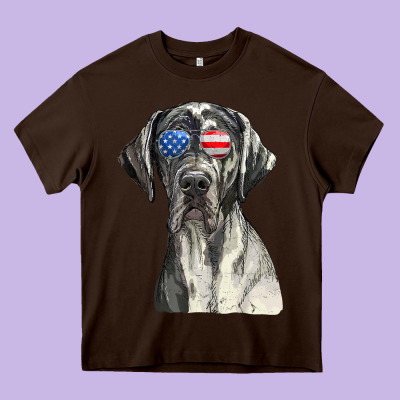 Great Dane Sunglasses American Usa Flag 4th Of July Fourth T Shirt Heavy Core Tee Designed By Inspiradesign