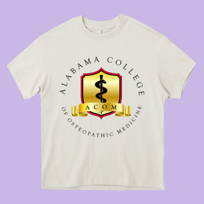 (acom) Al4b4m4, College Of Osteopathic Medicine Heavy Core Tee Designed By Inspiradesign