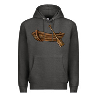 Charcoal Heather rowboat Premium Hoodie - BarkalooDesign