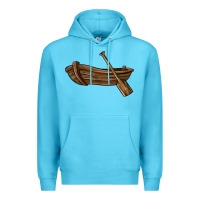 Ocean Blue rowboat Premium Hoodie - BarkalooDesign