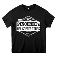 Black Pinochet Helicopter Tours Heavy Core Tee - InspiraDesign