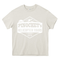 Cream Pinochet Helicopter Tours Heavy Core Tee - InspiraDesign