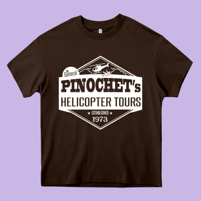 Pinochet Helicopter Tours Heavy Core Tee Designed By Inspiradesign