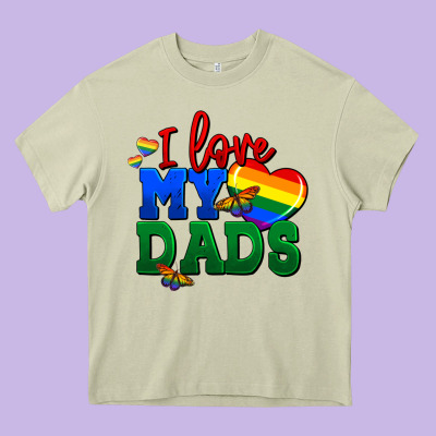I Love My Dads Heavy Core Tee Designed By Fadigitalartstudio