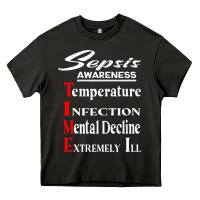 Asphalt Sepsis Awareness  Know Sepsis Signs  Sepsis Surviv Heavy Core Tee - InspiraDesign
