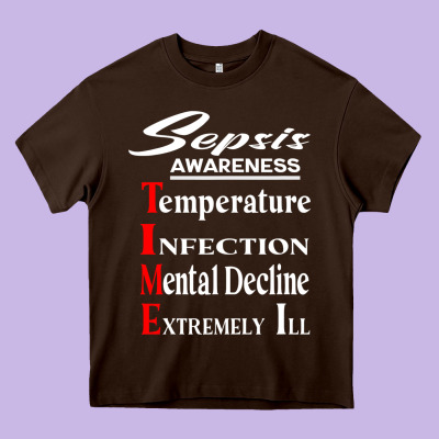Sepsis Awareness  Know Sepsis Signs  Sepsis Surviv Heavy Core Tee Designed By Inspiradesign