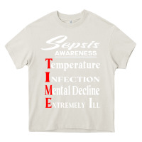 Cream Sepsis Awareness  Know Sepsis Signs  Sepsis Surviv Heavy Core Tee - InspiraDesign