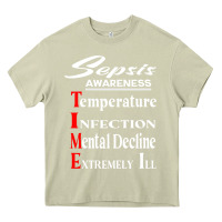 Mossy Sepsis Awareness  Know Sepsis Signs  Sepsis Surviv Heavy Core Tee - InspiraDesign