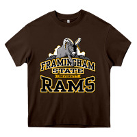 Chocolate Brown framingham state Heavy Core Tee - InspiraDesign