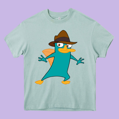 Perry The Platypus Heavy Core Tee Designed By Inspiradesign