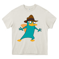 Cream Perry The Platypus Heavy Core Tee - InspiraDesign
