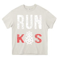 Cream RUN k8s Heavy Core Tee - InspiraDesign