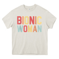 Cream bionic woman injury accident broken hip leg arm surgery t shirt Heavy Core Tee - InspiraDesign