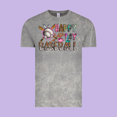 Happy Easter Day Baseball Vintage Tee Designed By Cowhidedigitalart