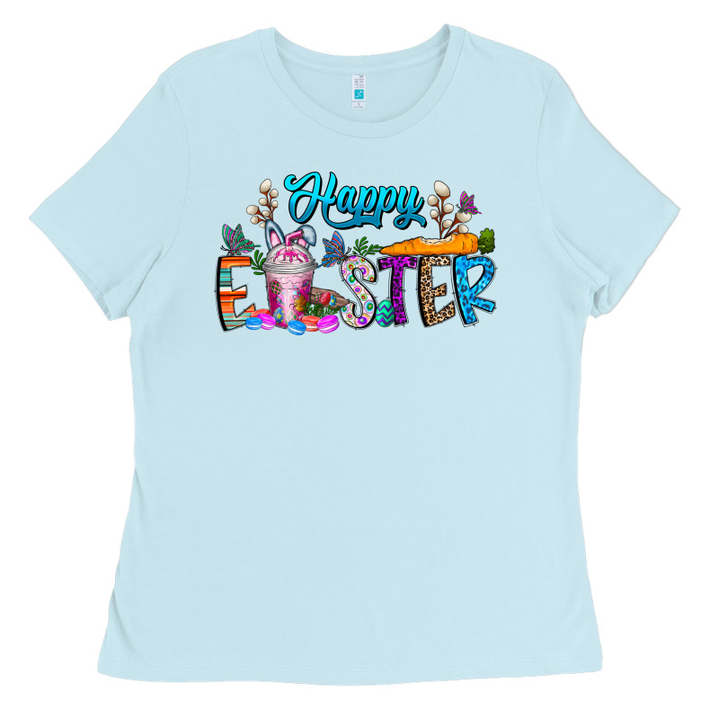 Happy Easter Coffee Ladies Tee by CowhideDigitalArt | Teevron
