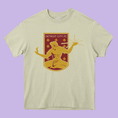 Usa,  Detroit City Fc Heavy Core Tee Designed By Inspiradesign