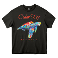 Cedar Key Florida Watercolor Sea Turtle Sweatshirt Heavy Core Tee | Teevron