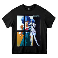 Black Neon Genesis Evangelion Rei Ayanami Heavy Core Tee - InspiraDesign