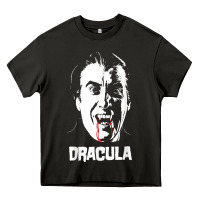 Dracula Vampire Classic Horror Flick White T Shirt Heavy Core Tee | Teevron