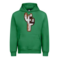 Emerald Leather Cowhide Cactus Urban Hoodie - RanaPortraitStore