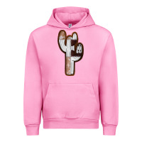 Fuchsia Pink Leather Cowhide Cactus Urban Hoodie - RanaPortraitStore