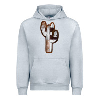 Heather Grey Leather Cowhide Cactus Urban Hoodie - RanaPortraitStore