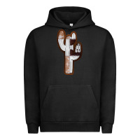 Pigment Black Leather Cowhide Cactus Urban Hoodie - RanaPortraitStore