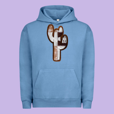 Leather Cowhide Cactus Urban Hoodie Designed By Ranaportraitstore