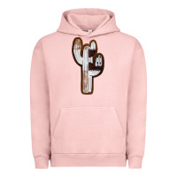 Pigment Salmon Leather Cowhide Cactus Urban Hoodie - RanaPortraitStore