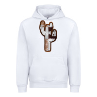 White Leather Cowhide Cactus Urban Hoodie - RanaPortraitStore