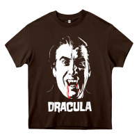Chocolate Brown dracula vampire classic horror flick white t shirt Heavy Core Tee - InspiraDesign